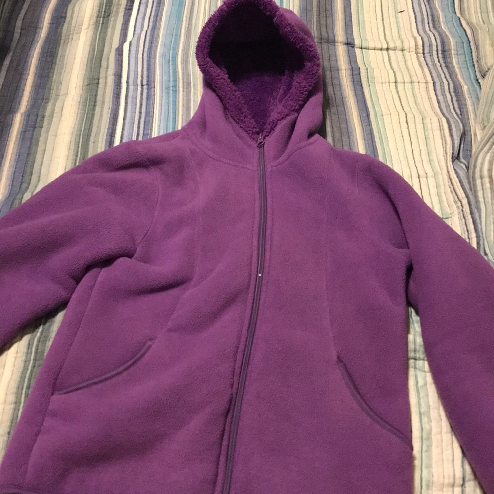 Fuzzy purple jacket